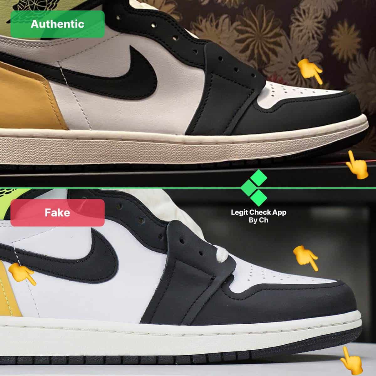 Air Jordan 1 Volt Gold Fake Vs Real Guide (Authenticity Check) - Legit  Check By Ch