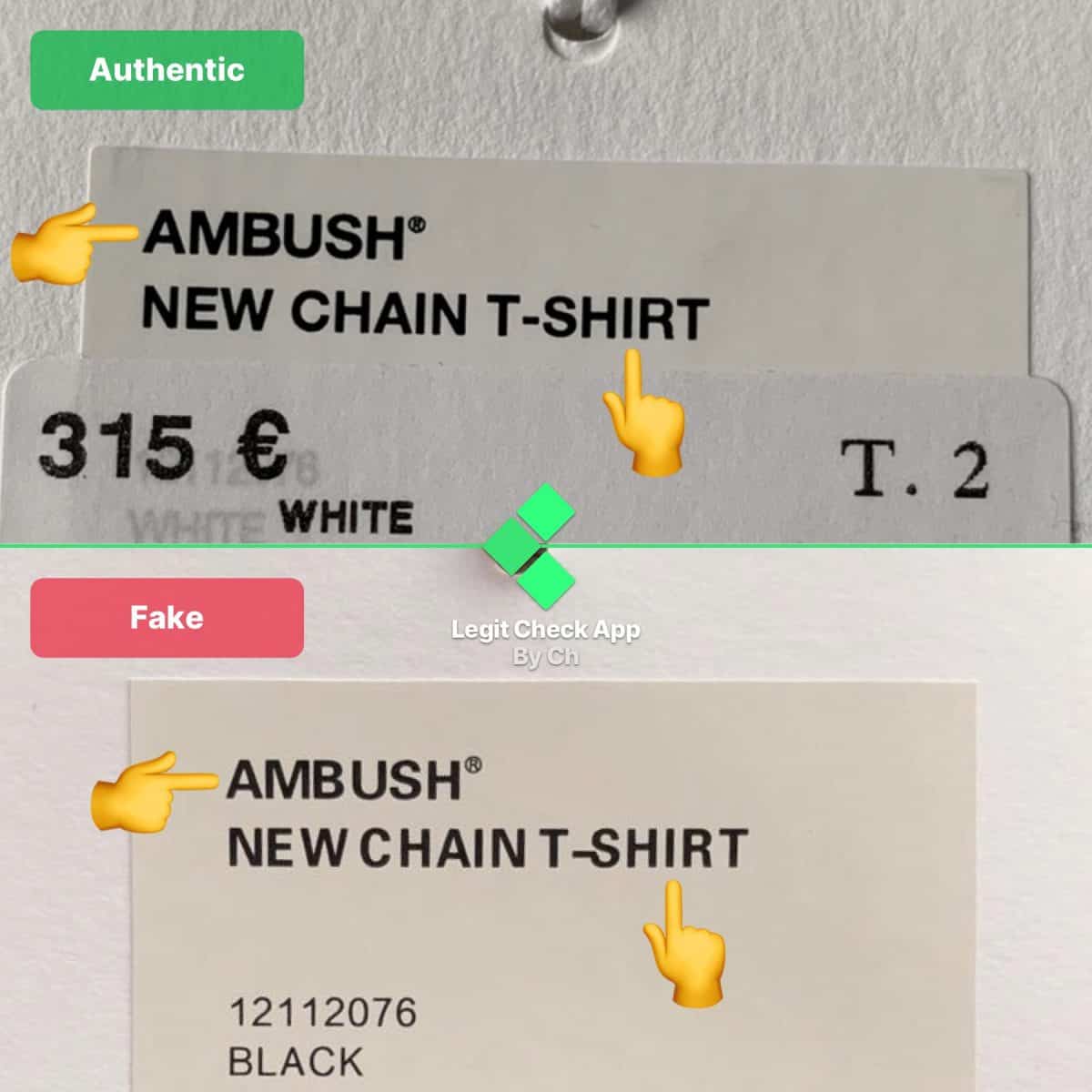 how to spot a fake ambush t-shirt