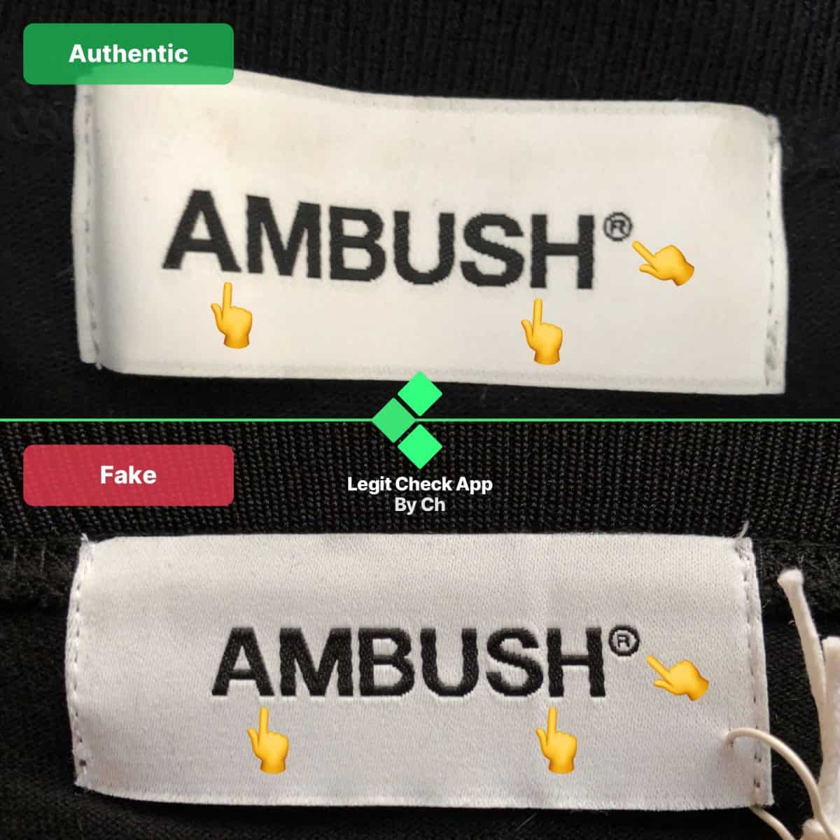 how to spot fake ambush tees
