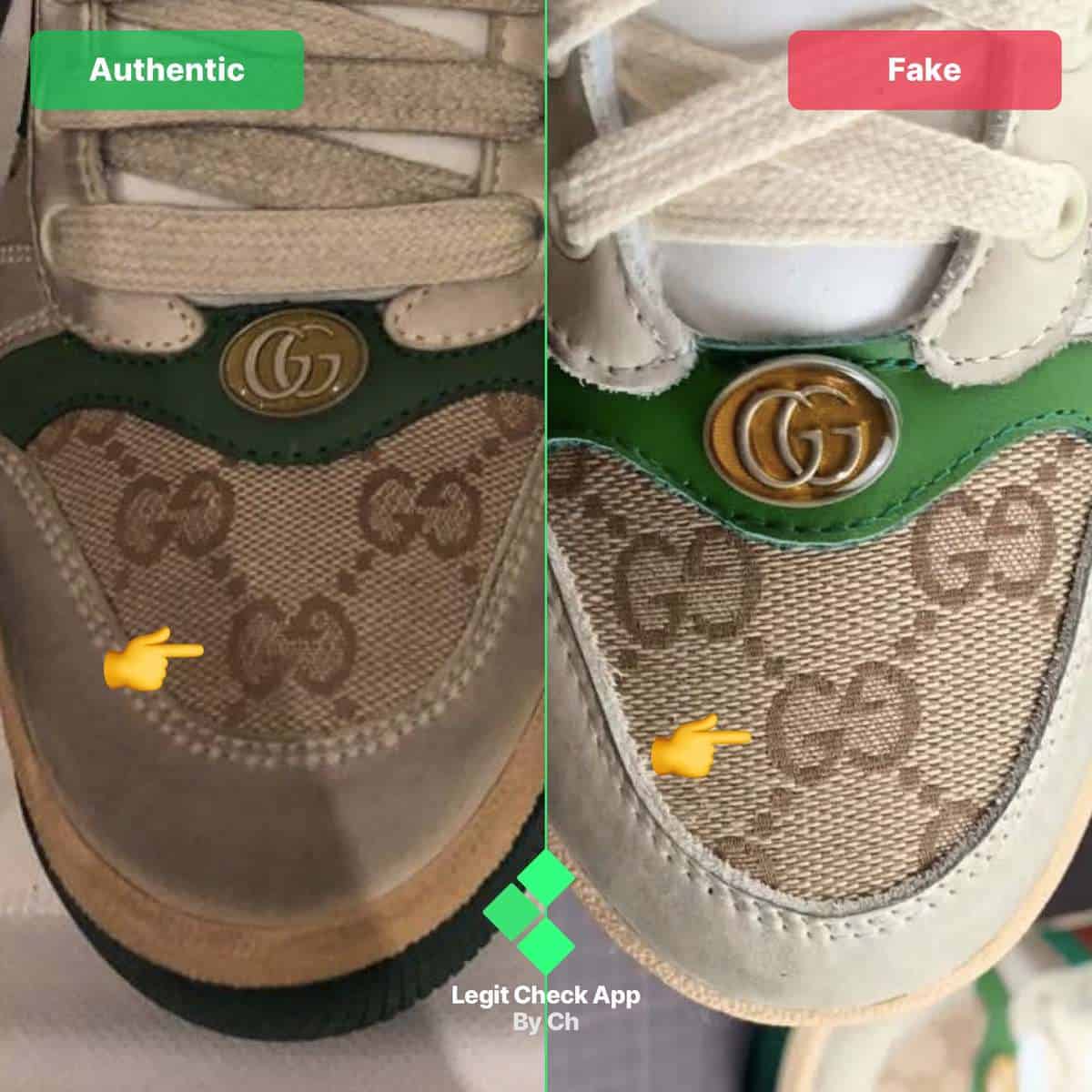 gnist Afbestille Igangværende Real Vs Fake Gucci Screener Sneakers - How To Spot Fake Gucci Screener -  Legit Check By Ch
