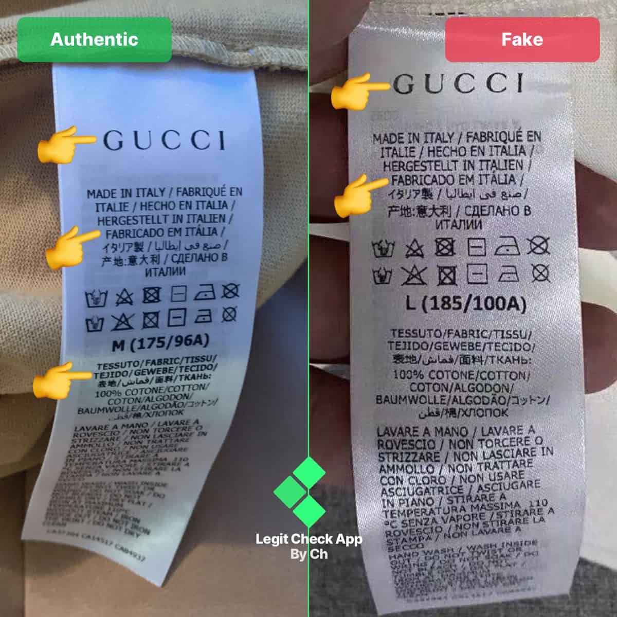How To Spot Real Vs Fake Gucci T-Shirt [2023 Update] – LegitGrails