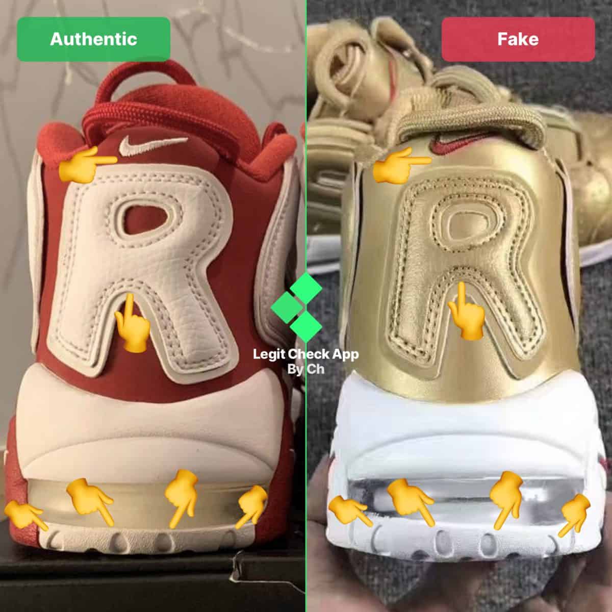 fake vs real supreme utempo red gold