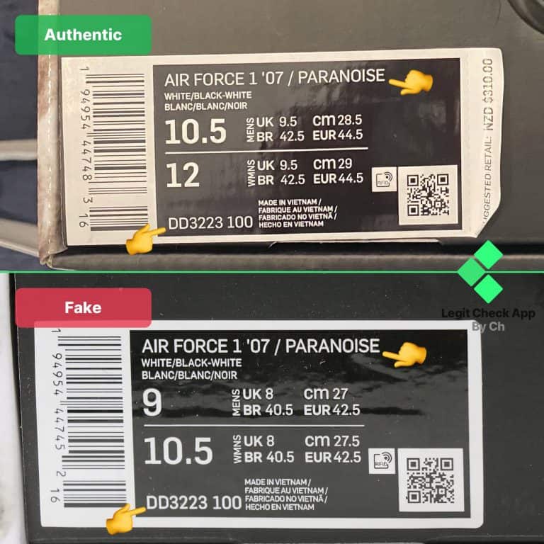 how to spot fake air force 1s