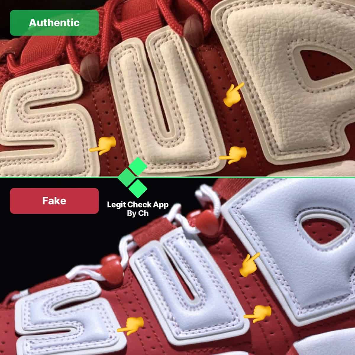How To Spot Fake Nike x Supreme Uptempo - Legit Check By