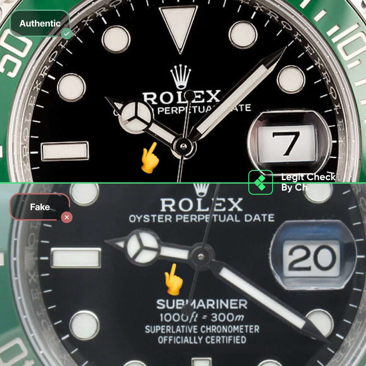 rolex submariner 122610 real vs fake