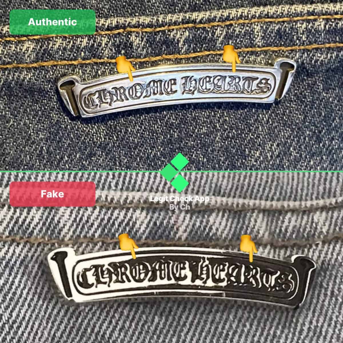 are my chrome hearts jeans fake