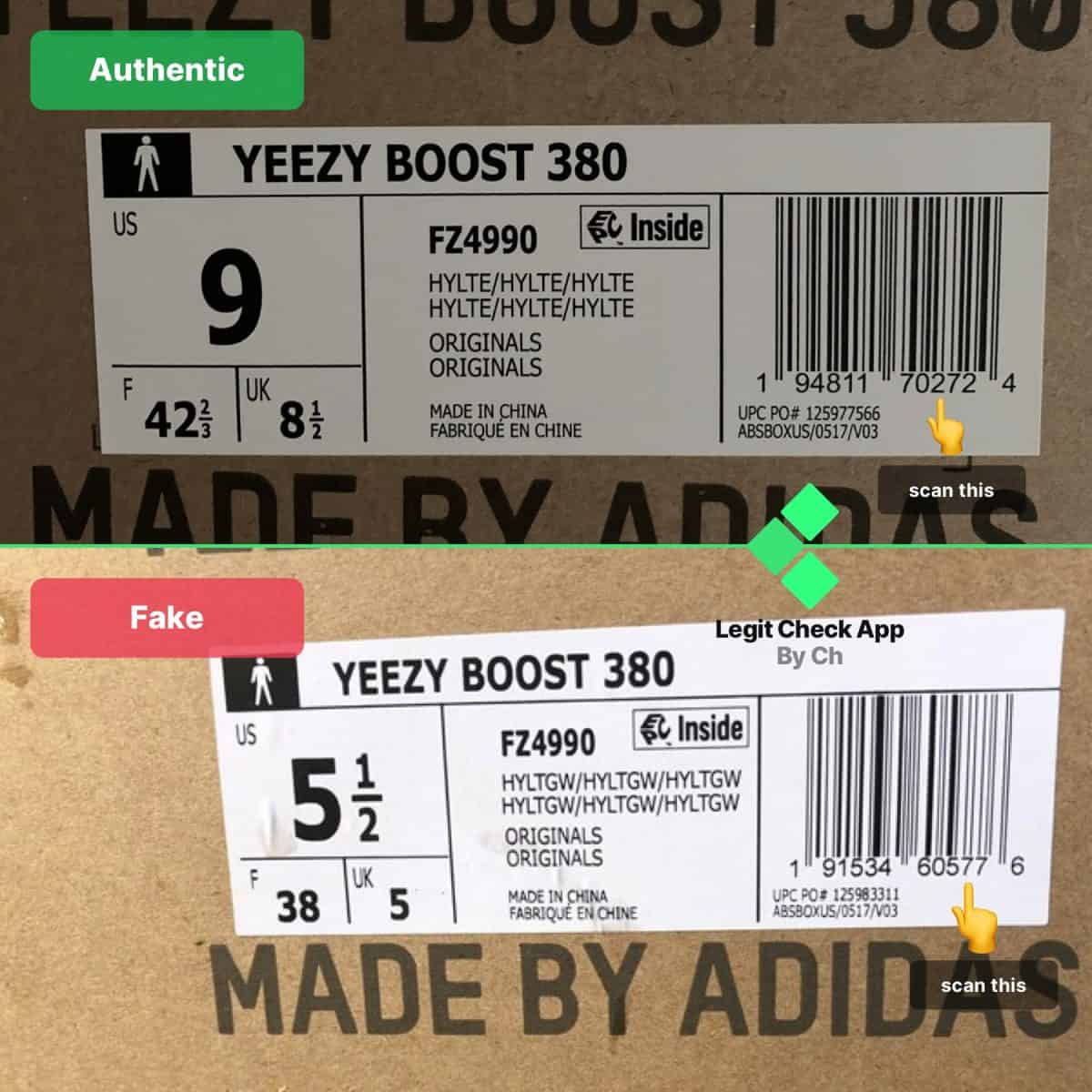 yeezy hylte real vs fake guide