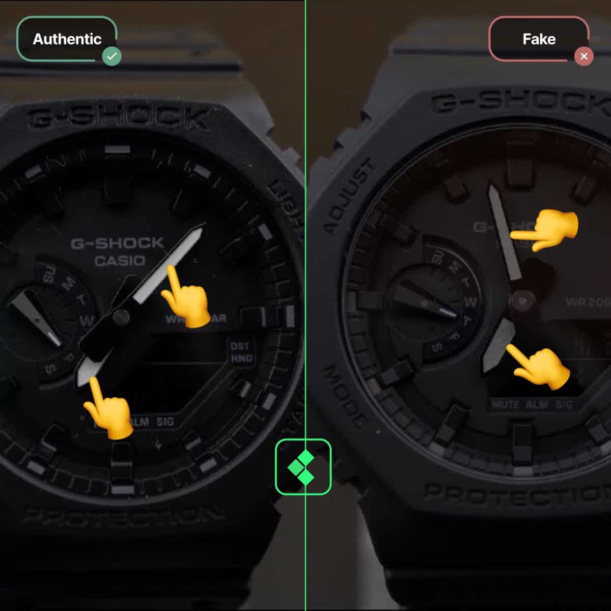 how to spot a fake casio g-shock
