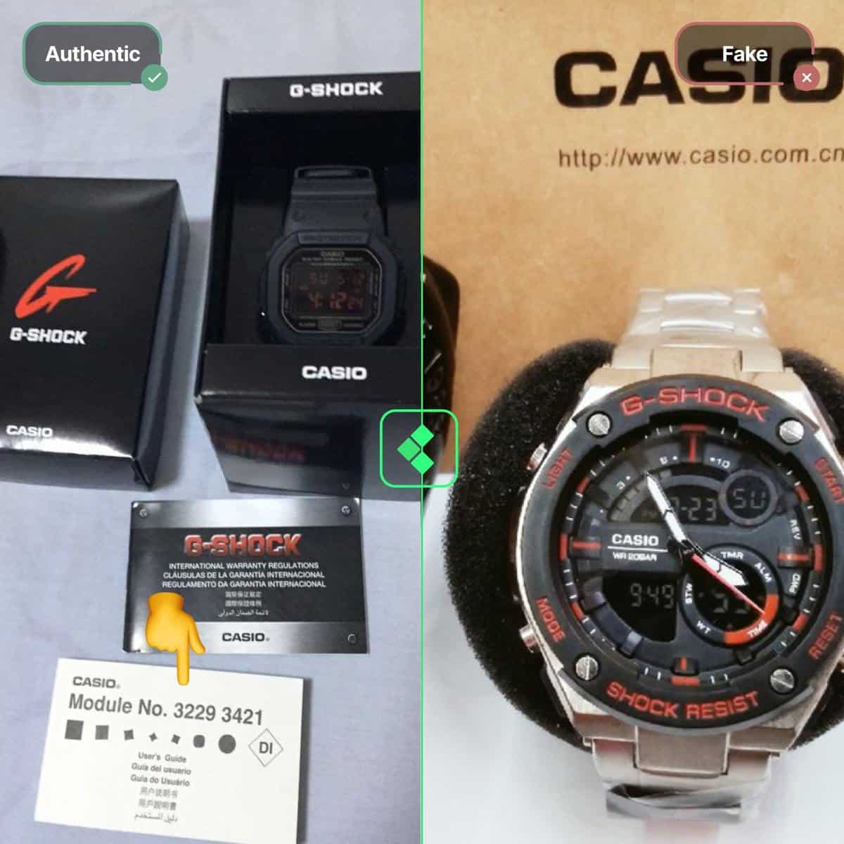 how to spot fake casio g-shock