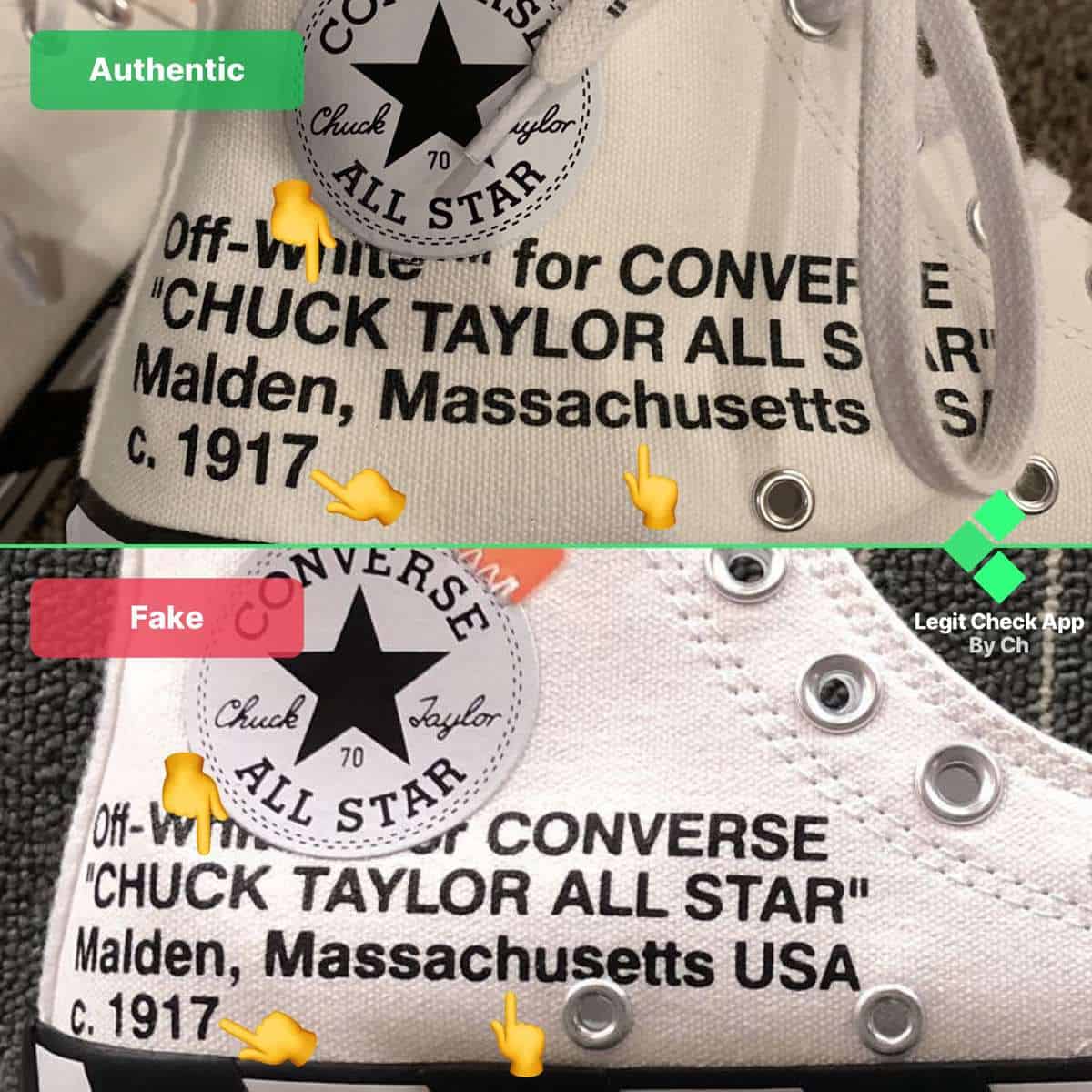off white converse vulcanized real vs fake