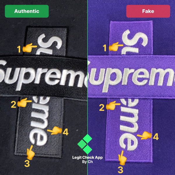 tag supreme original vs fake