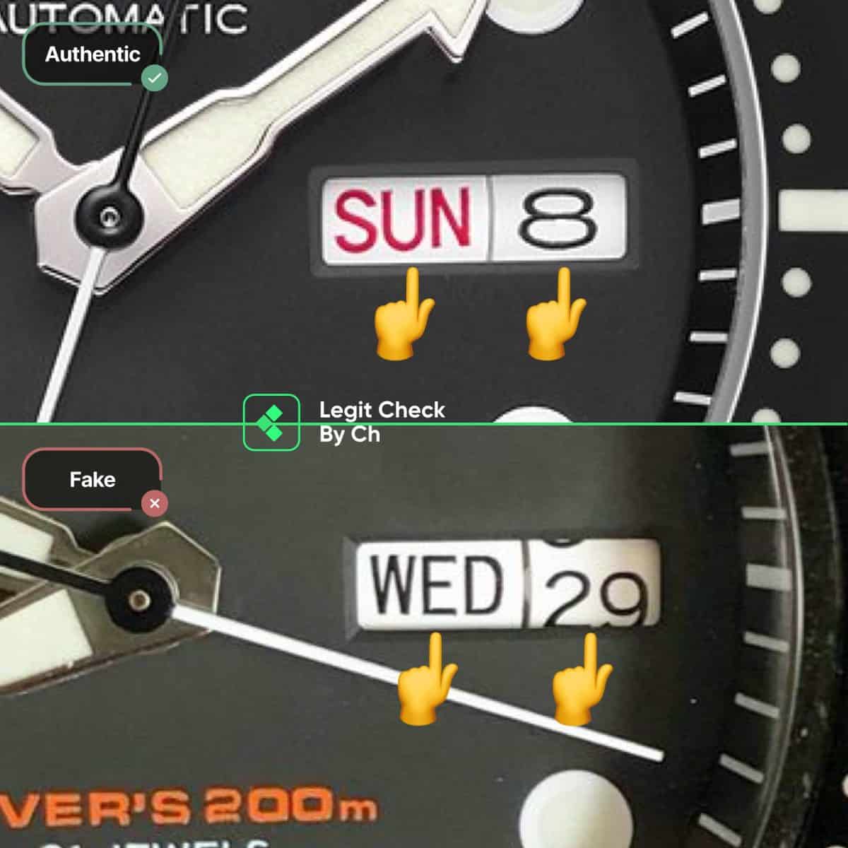 how to tell a fake seiko skx watch