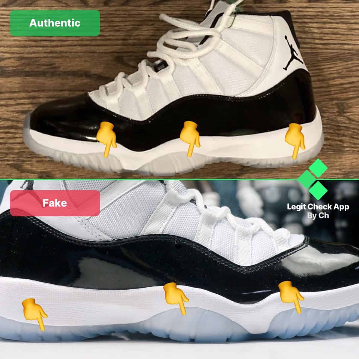 Vs Fake Air Jordan 11 Concord 