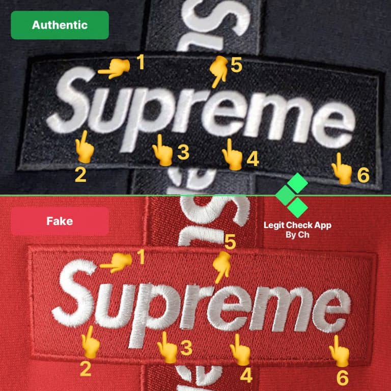 tag supreme original vs fake