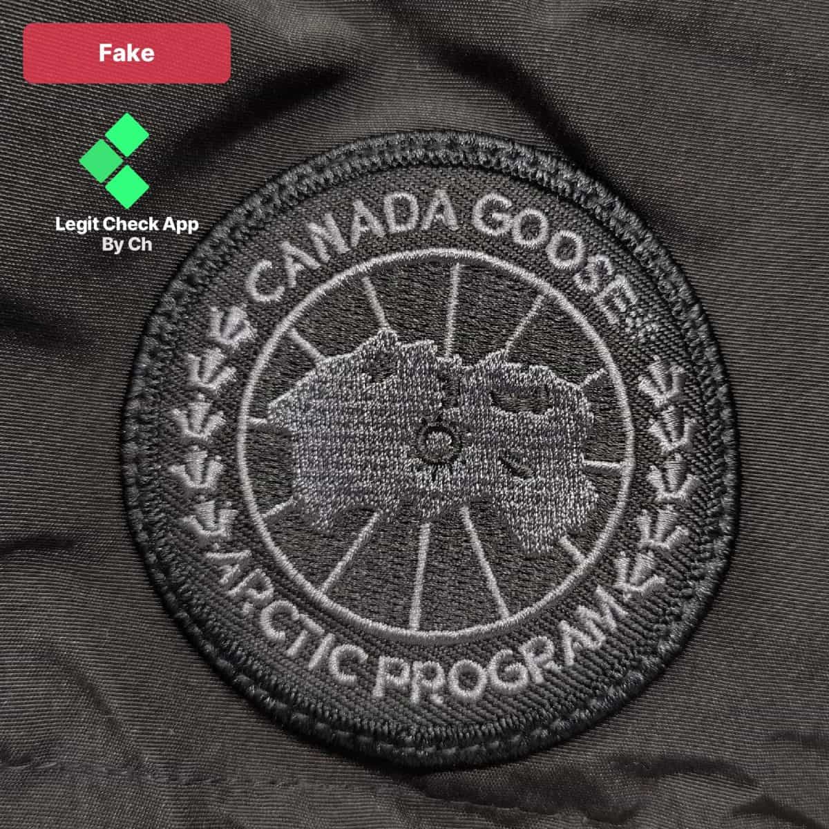 how to see fake canada goose black