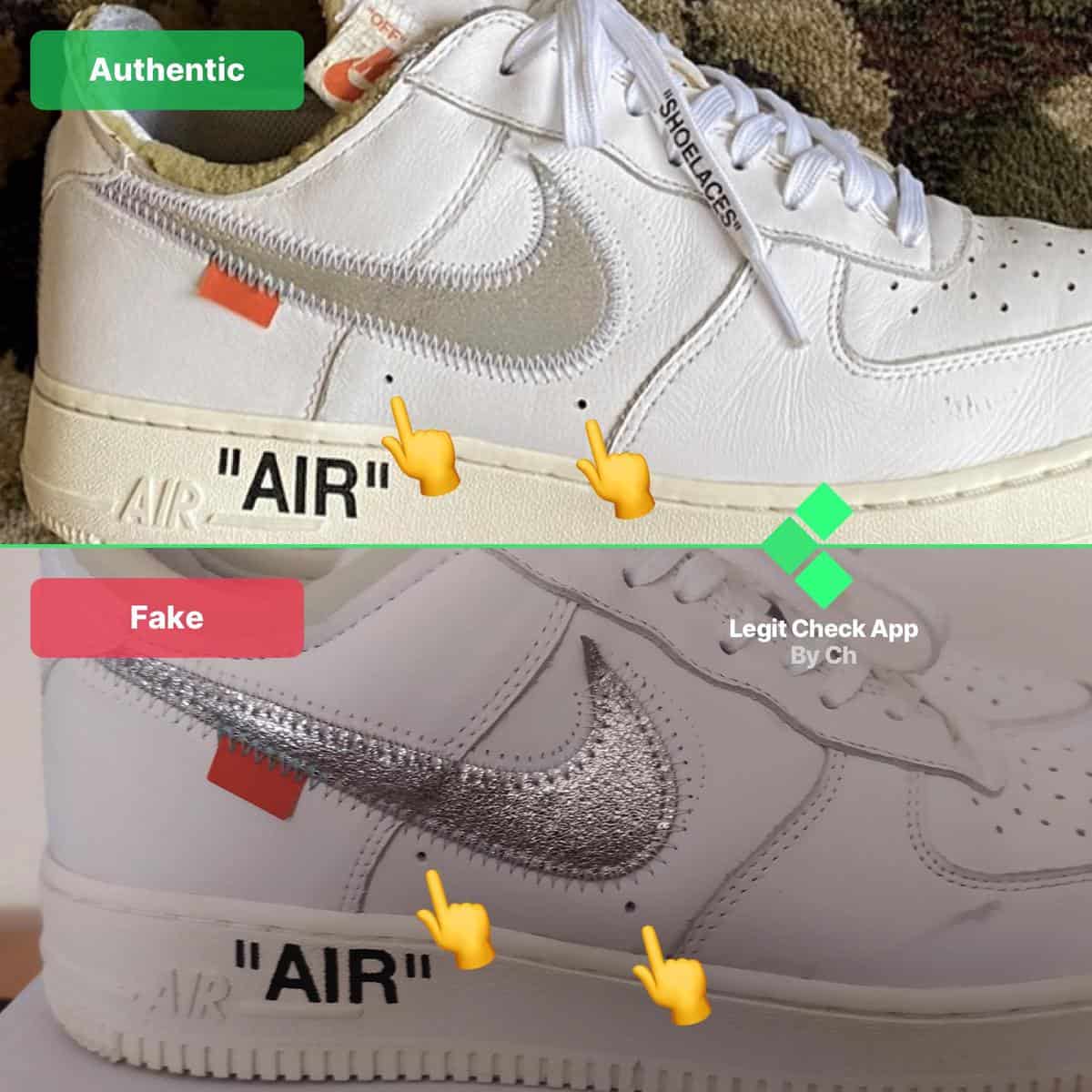 Nike X Off-White Air Force 1 White Real Vs Fake Guide - By