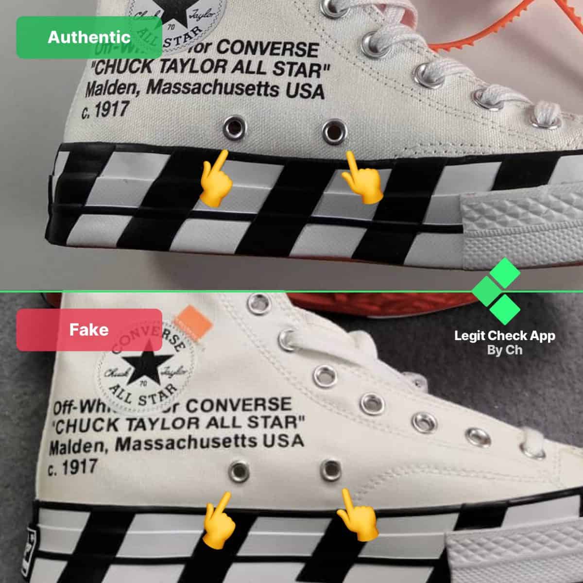real vs fake off-white converse 2.0