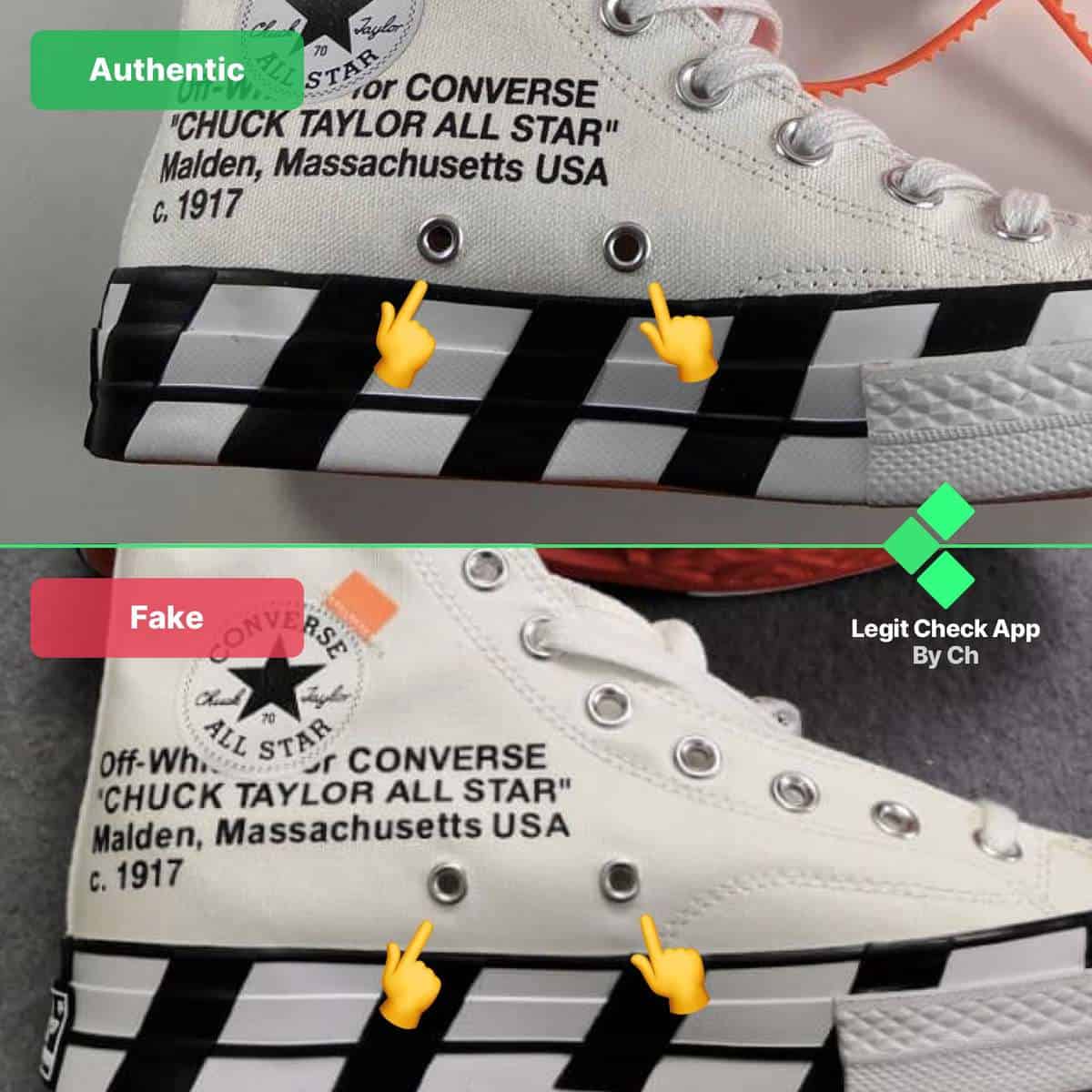 fake off white converse vs real