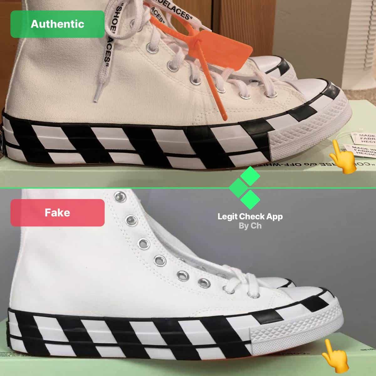 How To Spot Fake Off-White Converse 2.0 - Legit By Ch
