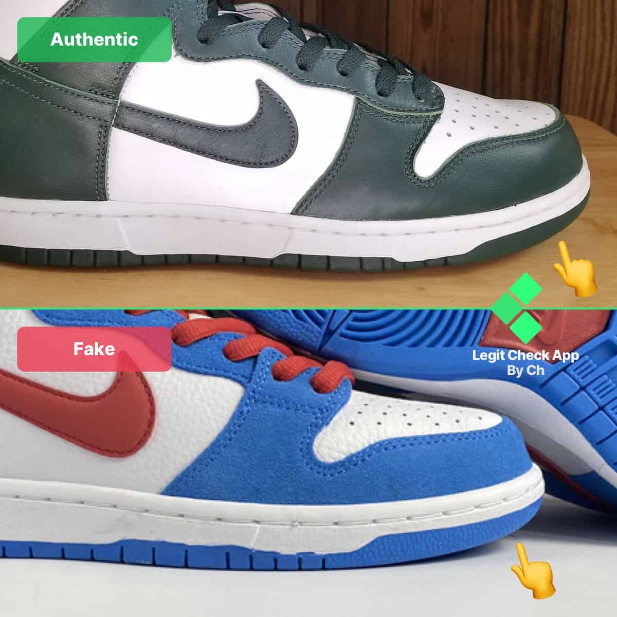 how to tell if nike sb dunks are fake