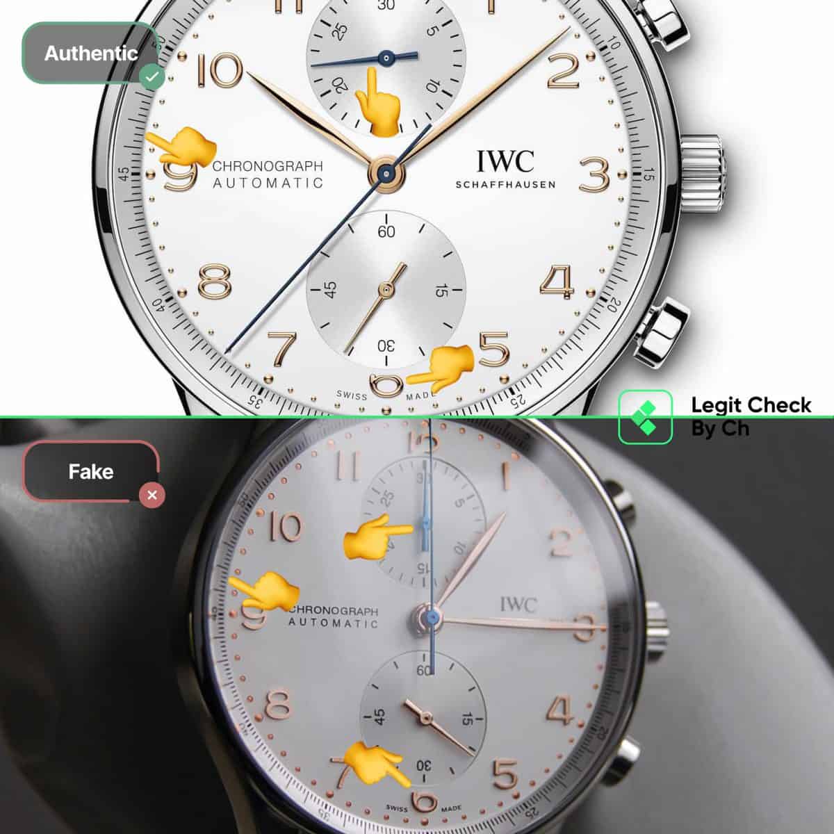 spot fake iwc portuguese