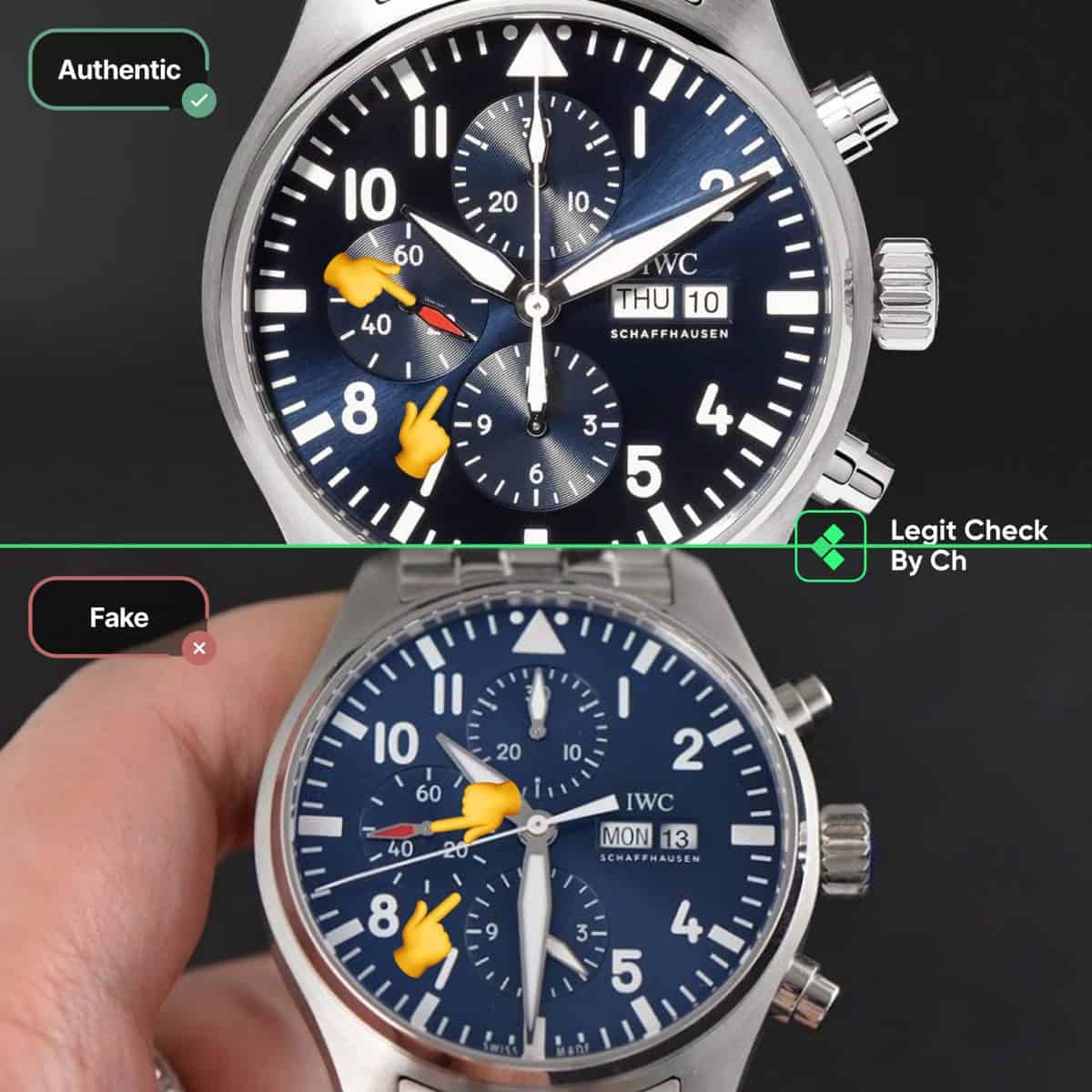 spot fake iwc portuguese