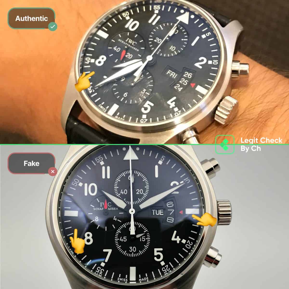 how to tell a fake iwc watch