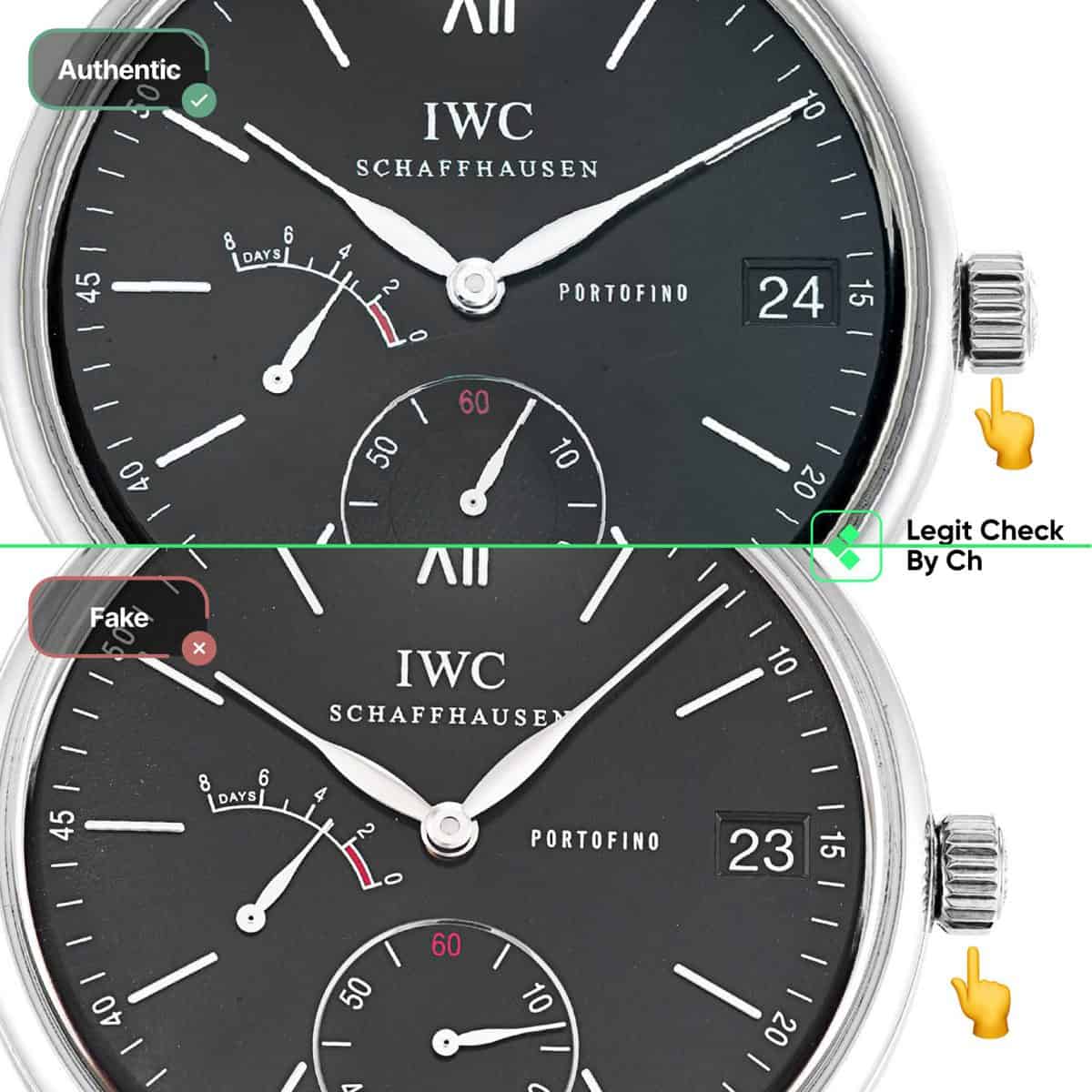 spot fake iwc portuguese