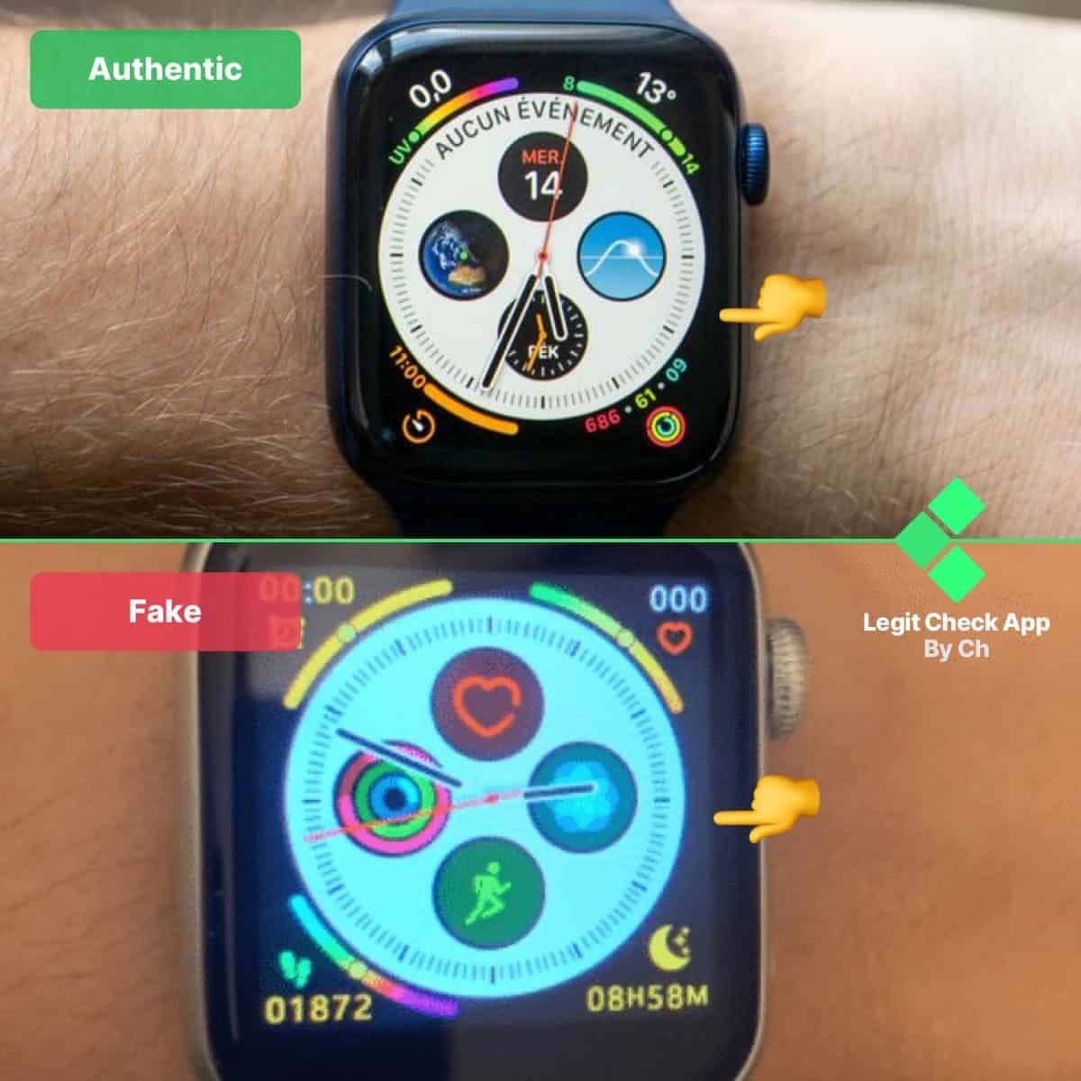 real vs fake apple watch