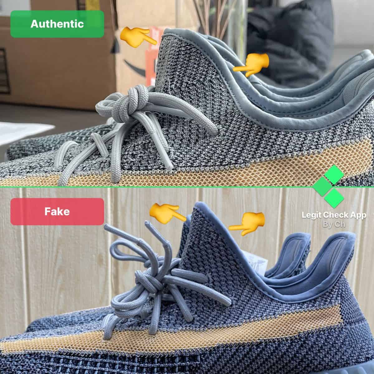 yeezy ash blue fake vs real guide