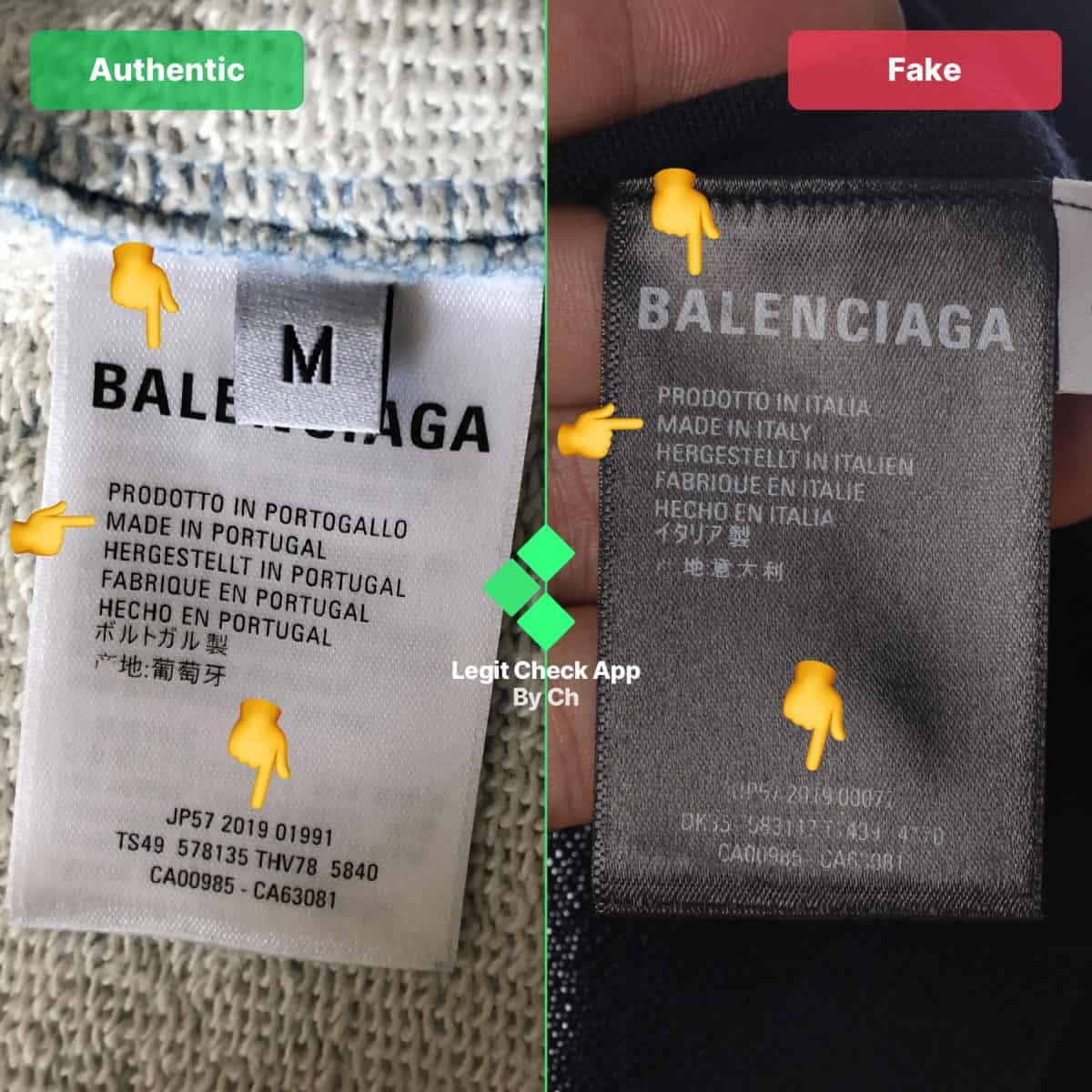 how to spot real vs fake balenciaga hoodies