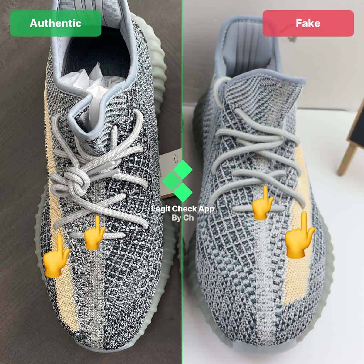 How To Spot Real Vs Fake Yeezy Boost 350 V2 Ash Blue - Legit Check By Ch