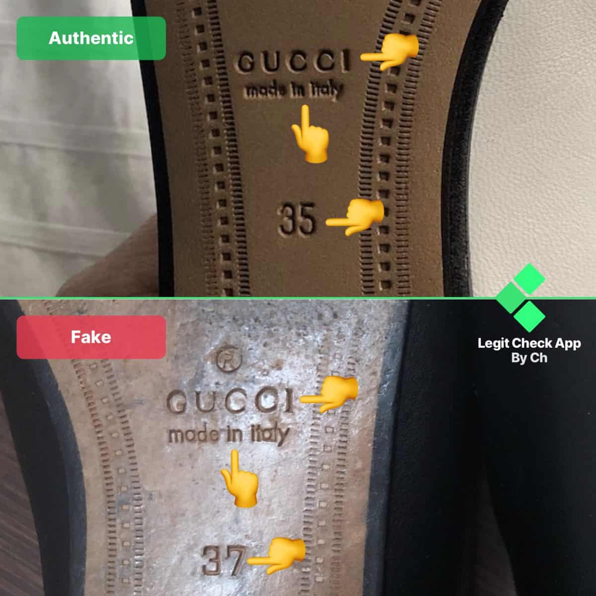 authentic vs replica gucci brixton loafers