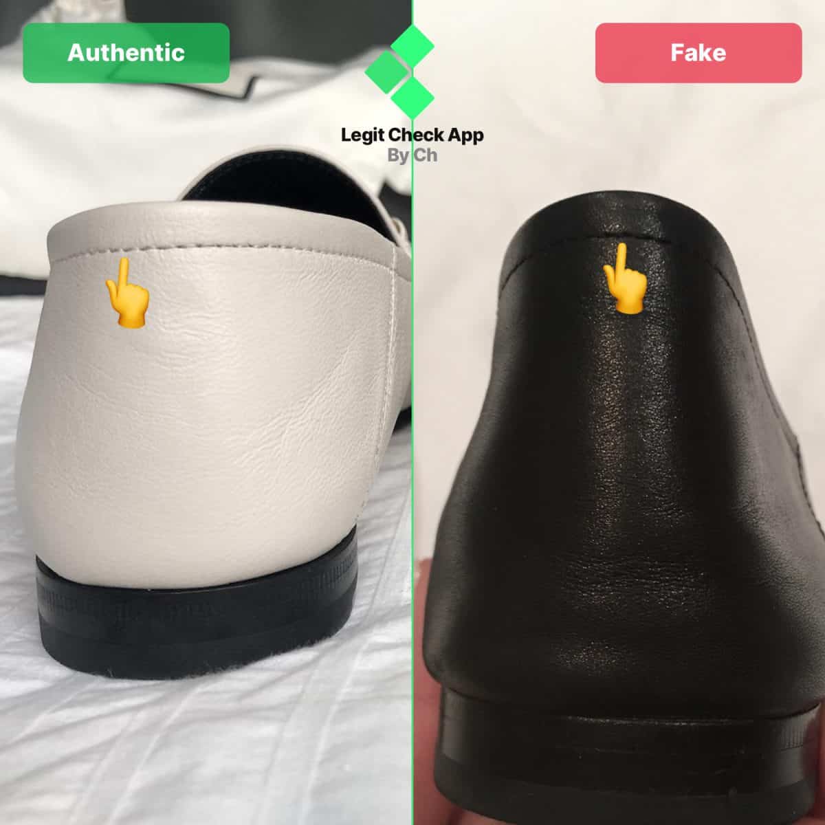 genuine vs fake gucci brixton loafers