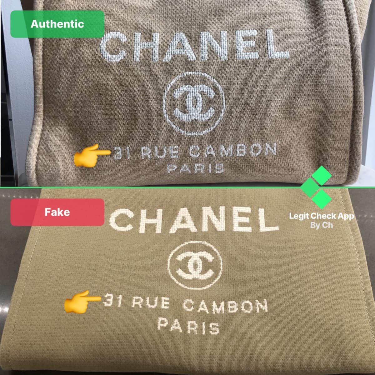 как распознать поддельные сумки Chanel Deauville