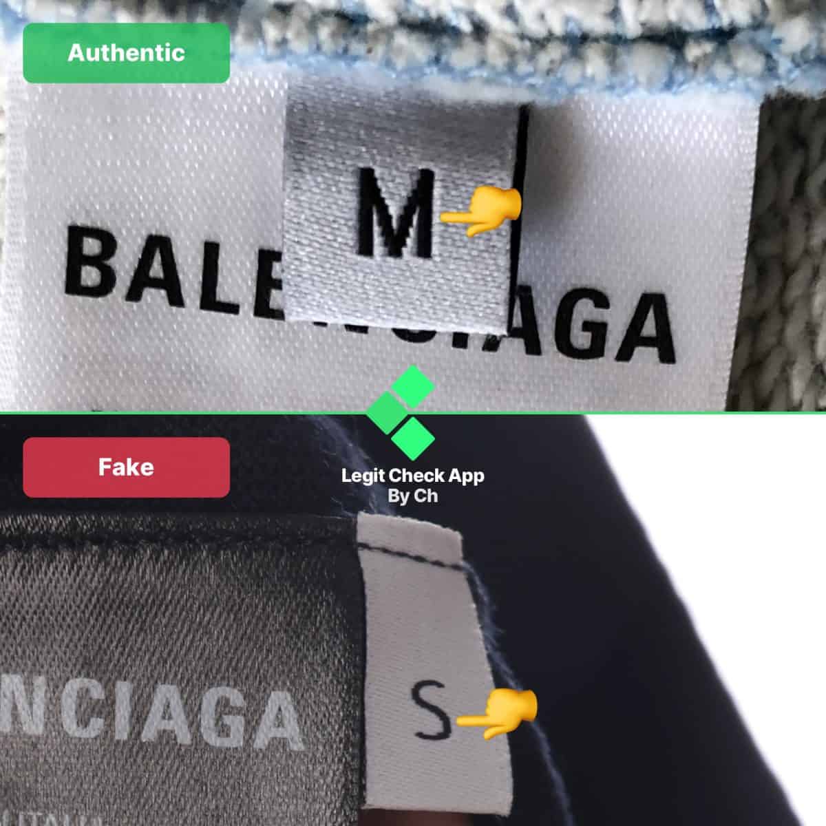 fake vs real balenciaga hoodie
