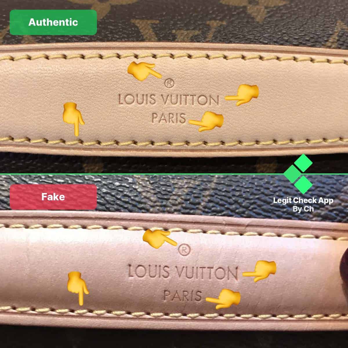 Real vs fake Louis Vuitton Pochette Metis East West HandBag 