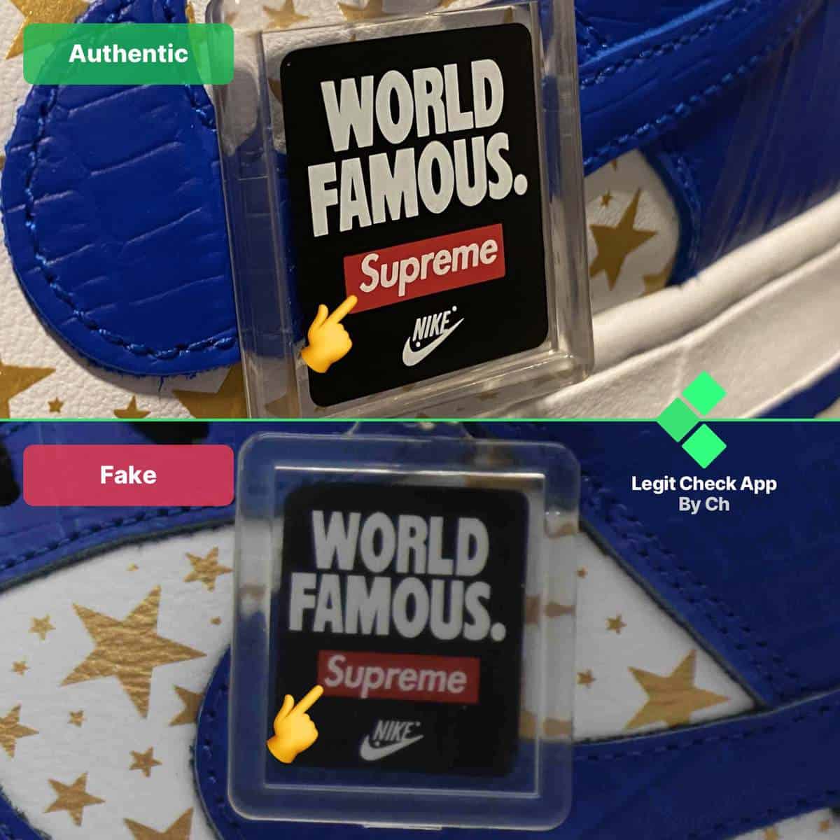 How To Spot & Identify The Fake Supreme Nike SB Dunk Low Rammellzee