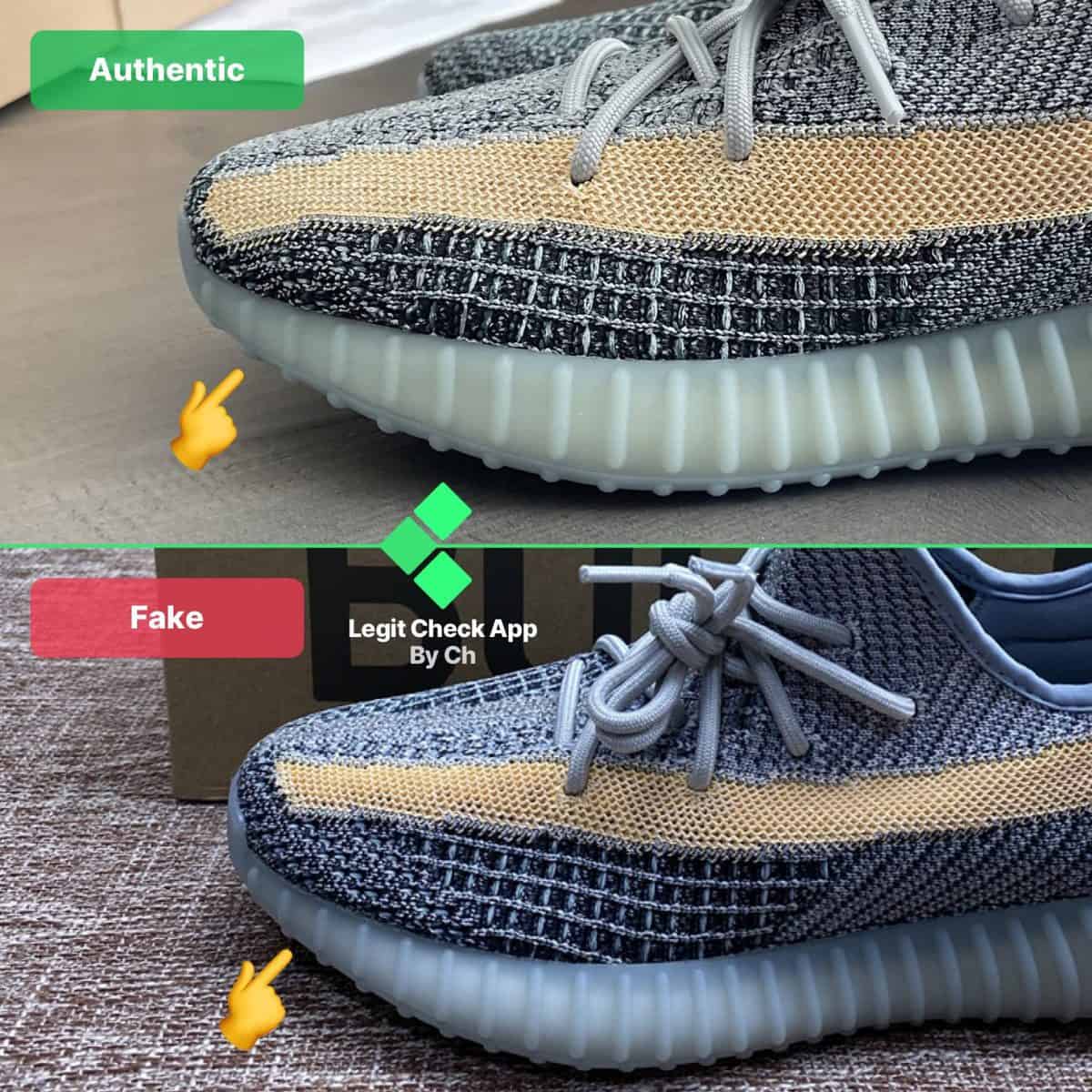 yeezy 350 fake vs real