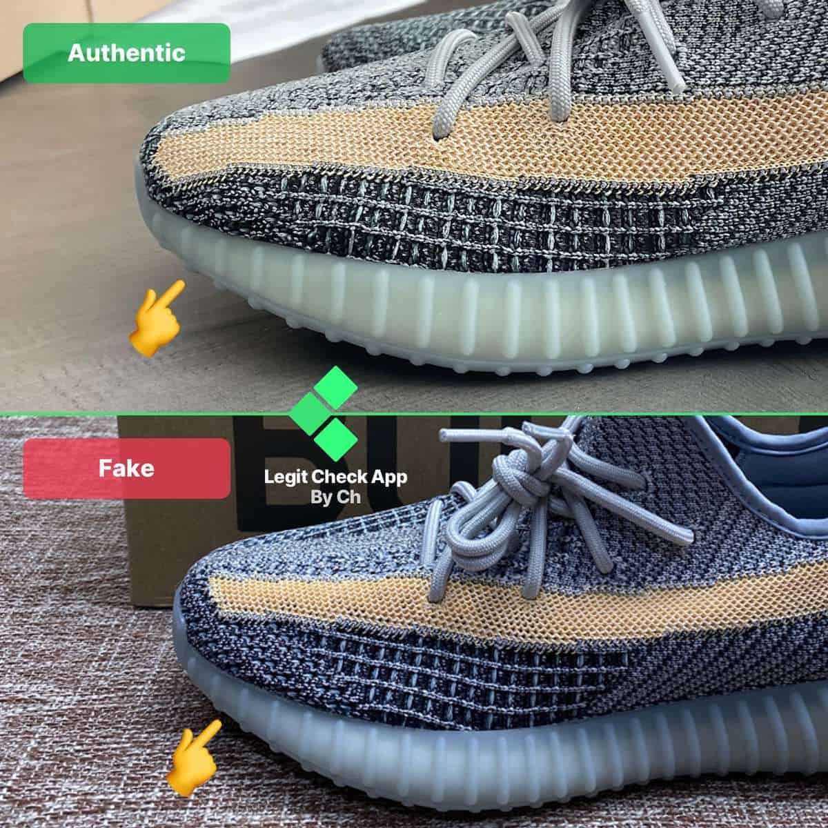 How To Spot Real Vs Fake Yeezy 350 V2 Ash Blue - Legit Check By Ch