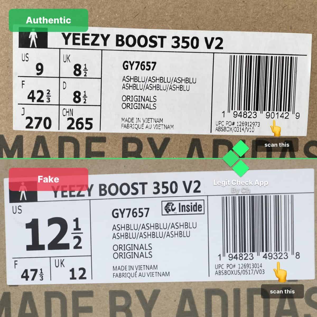 how to spot fake yeezy ash blue