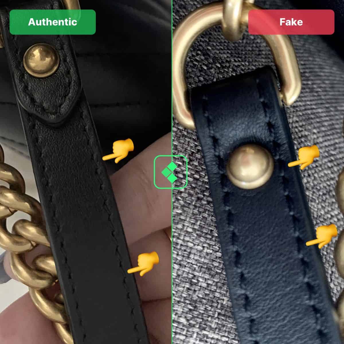 cum să observi geanta falsă Gucci