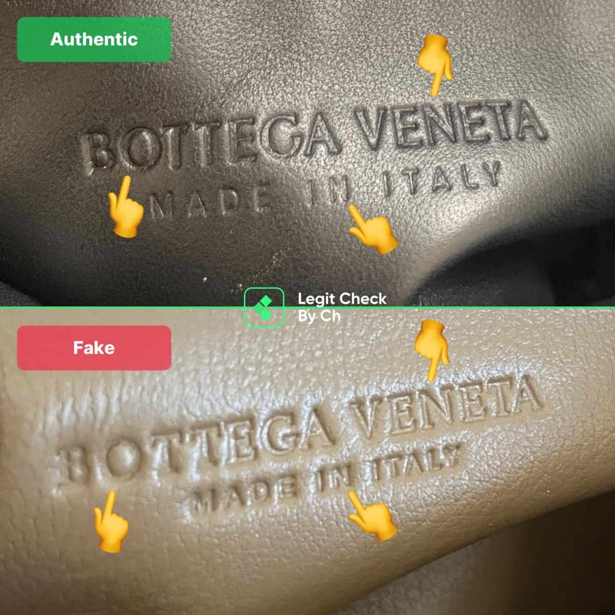 Real vs Fake Bottega Veneta bag