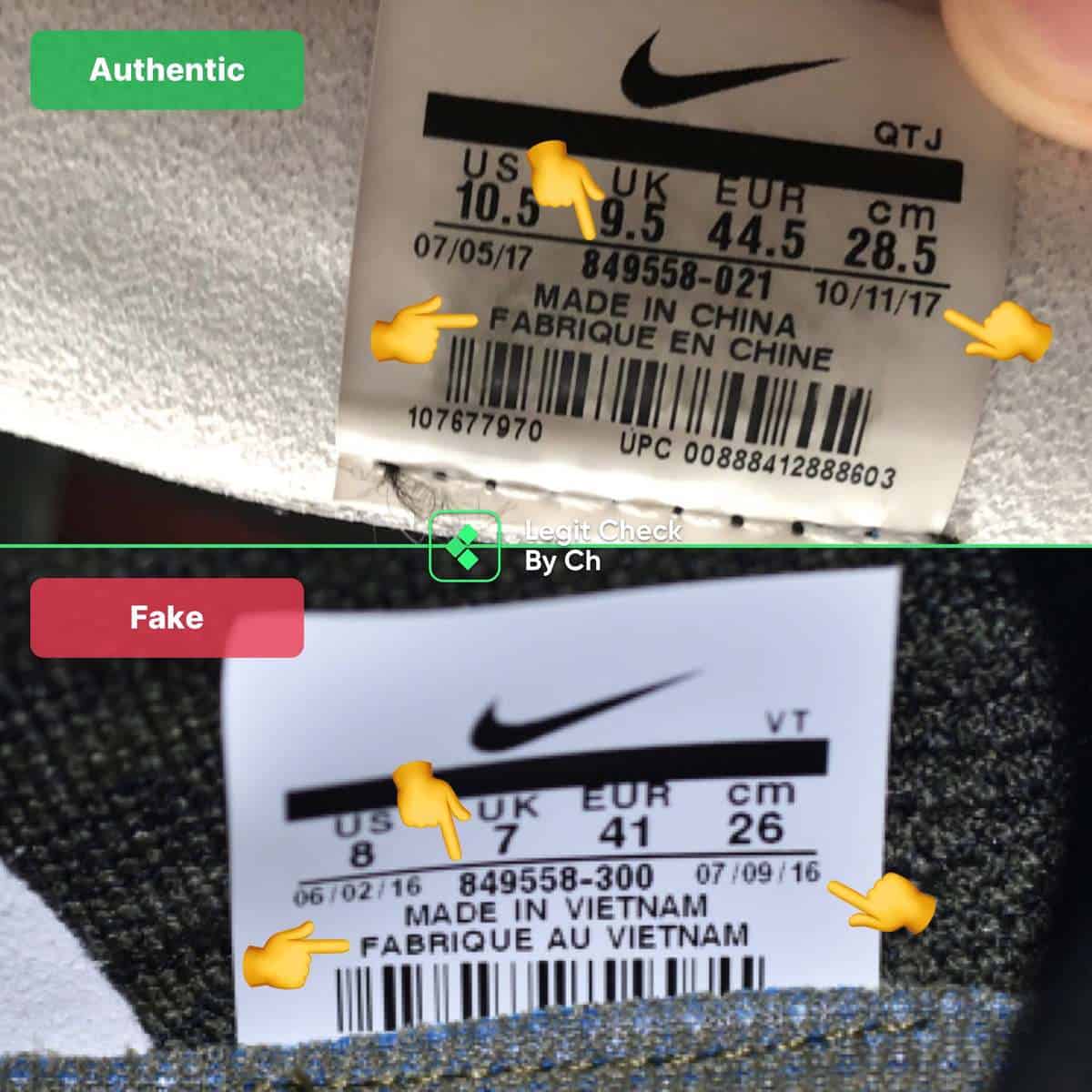off white vapormax size tag