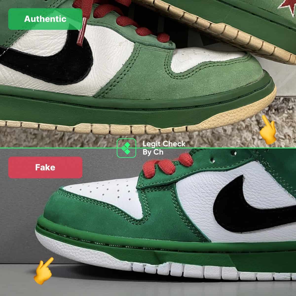 How To Spot Fake Nike Dunk Low x Heineken - Legit Check By