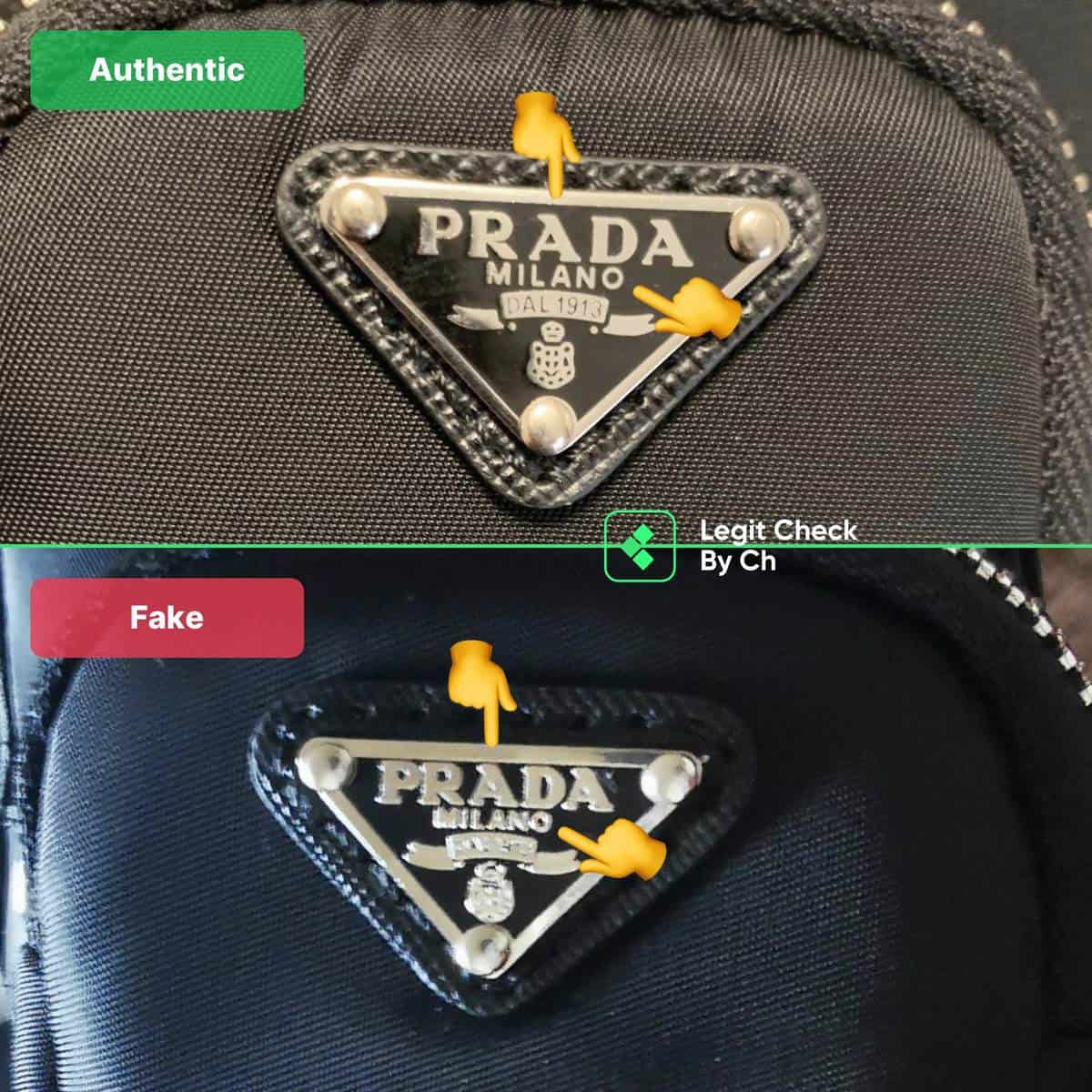 How to spot a REAL Prada with this one TRICK 👀 Boutique items VS item, Prada  Bags