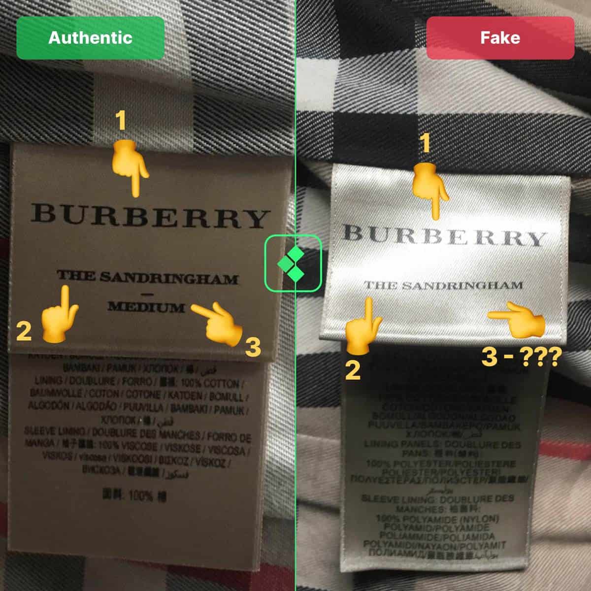 How To Spot Fake Burberry Coats In 2021 - Fake Vs Real Burberry 