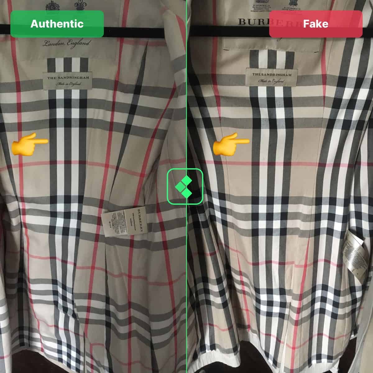 mint snowman Humility How To Spot Fake Burberry Coats In 2021 - Fake Vs Real Burberry Trench Coat  Guide - Legit Check By Ch