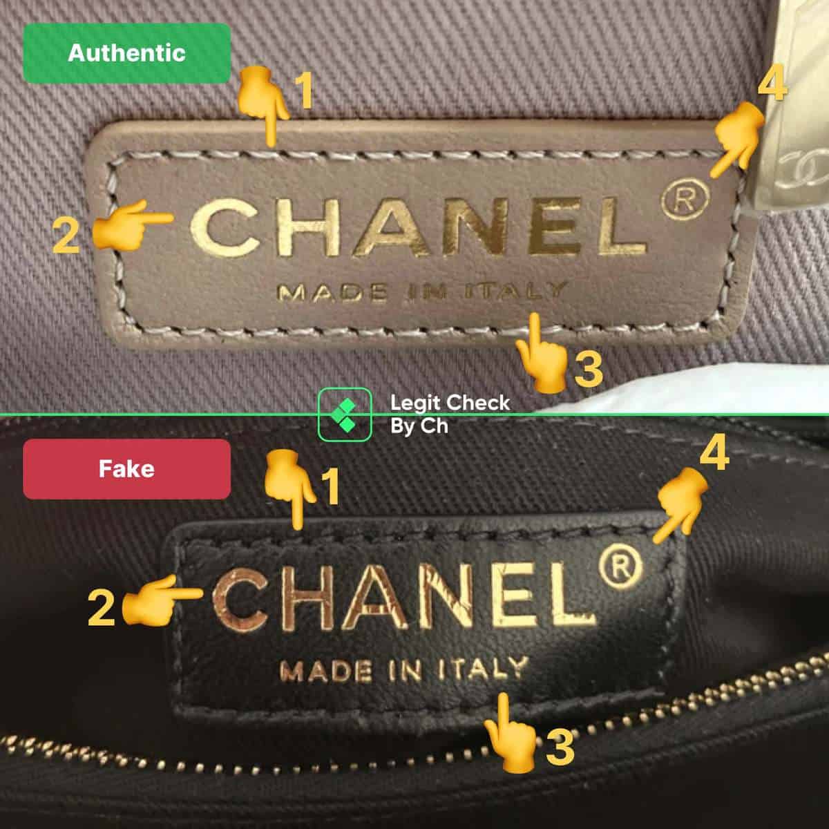 chanel leather bag authentic