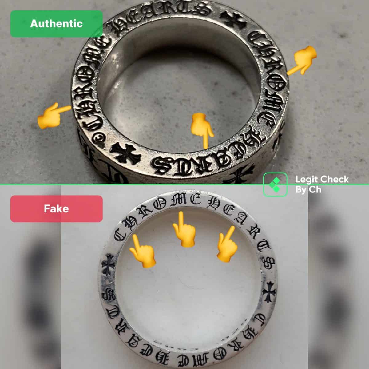 chrome hearts ring real vs fake guide